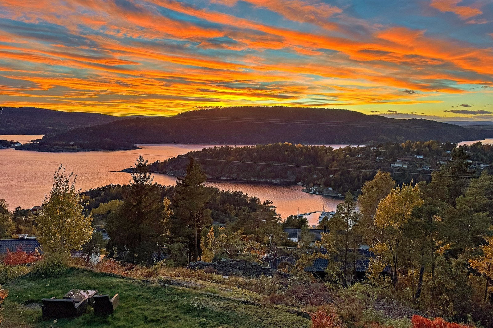 Privat bilde tatt i solnedgang Galleribilde