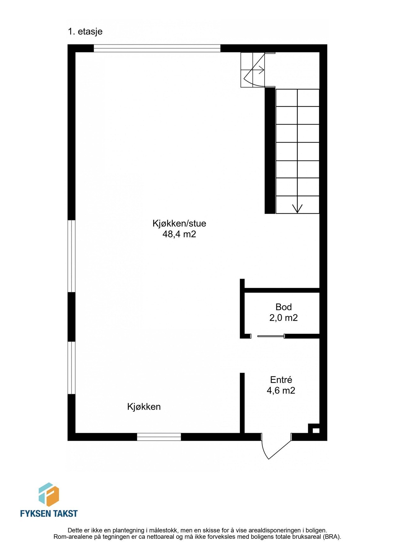 Planskisse 1. etasje. Galleribilde