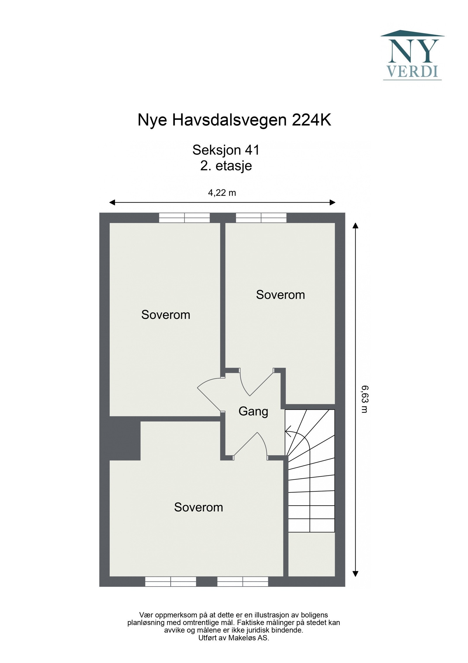 Plantegning 2. etasje - illustrasjon, avvik kan forekomme Galleribilde