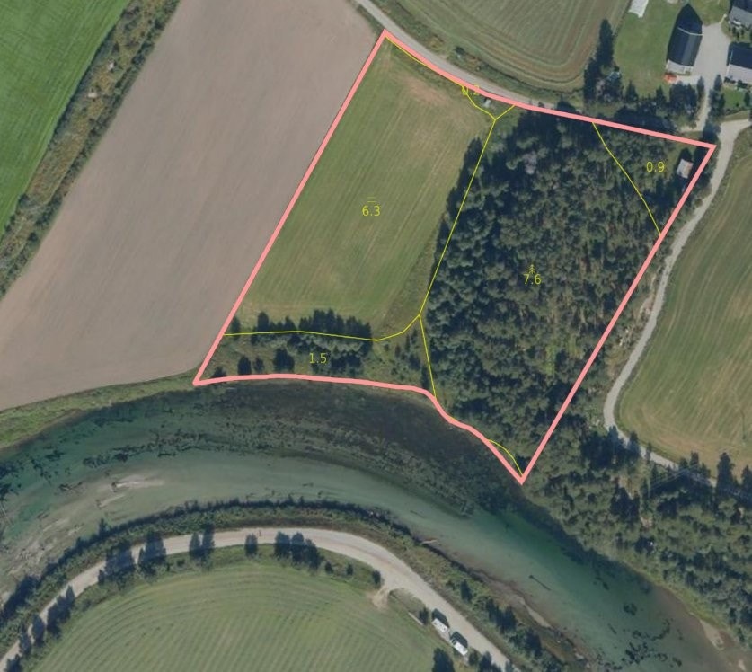 Innmark og skogteig ved Gudbrandsdalslågen. Kilde: https://gardskart.nibio.no Galleribilde