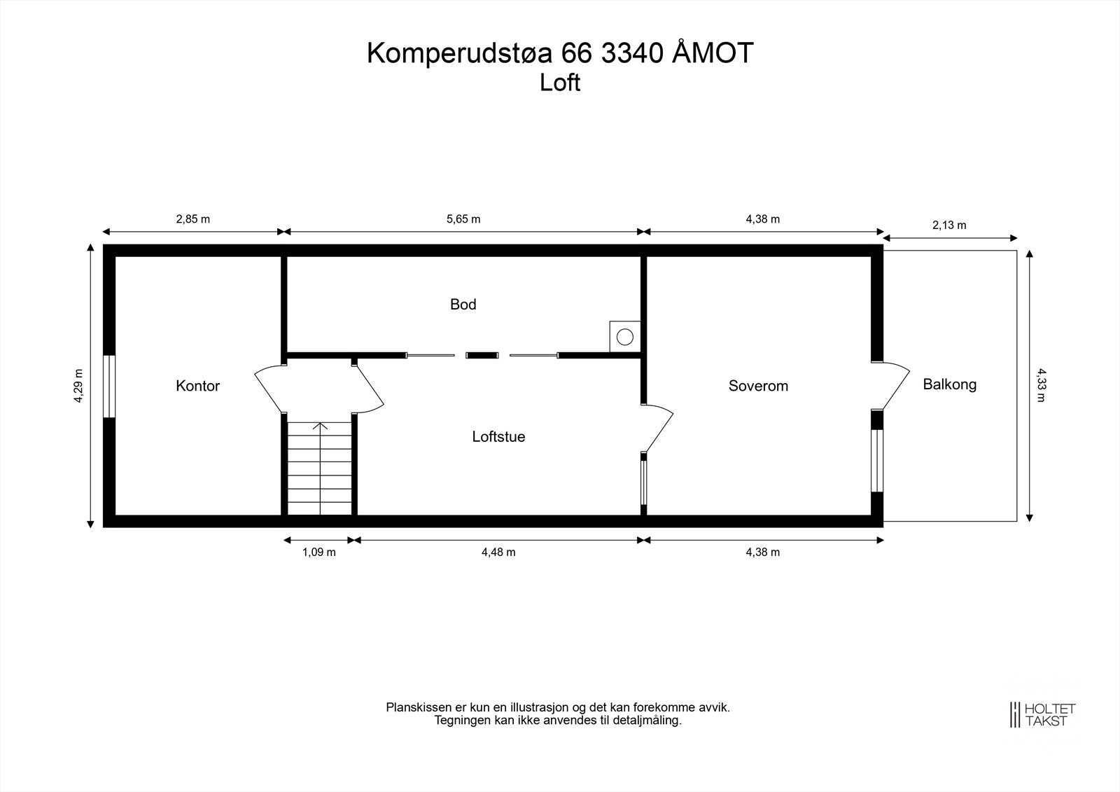 Plantegning loft primærbolig Galleribilde