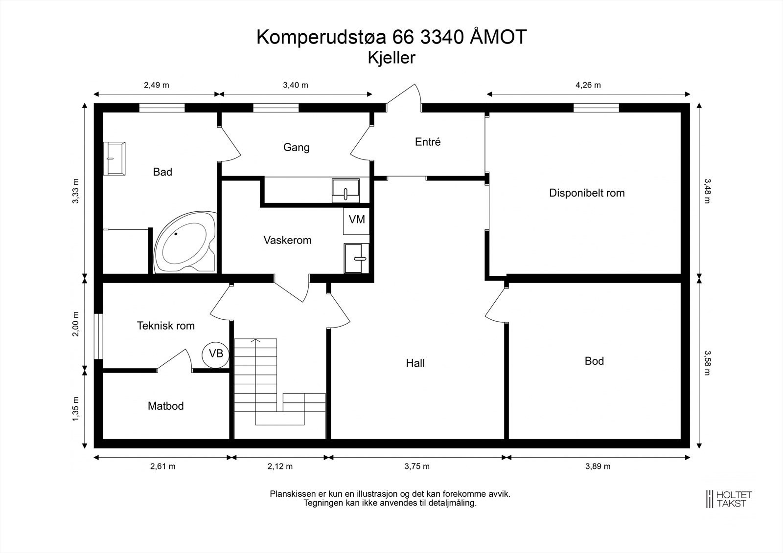 Plantegning underetasje primærbolig Galleribilde