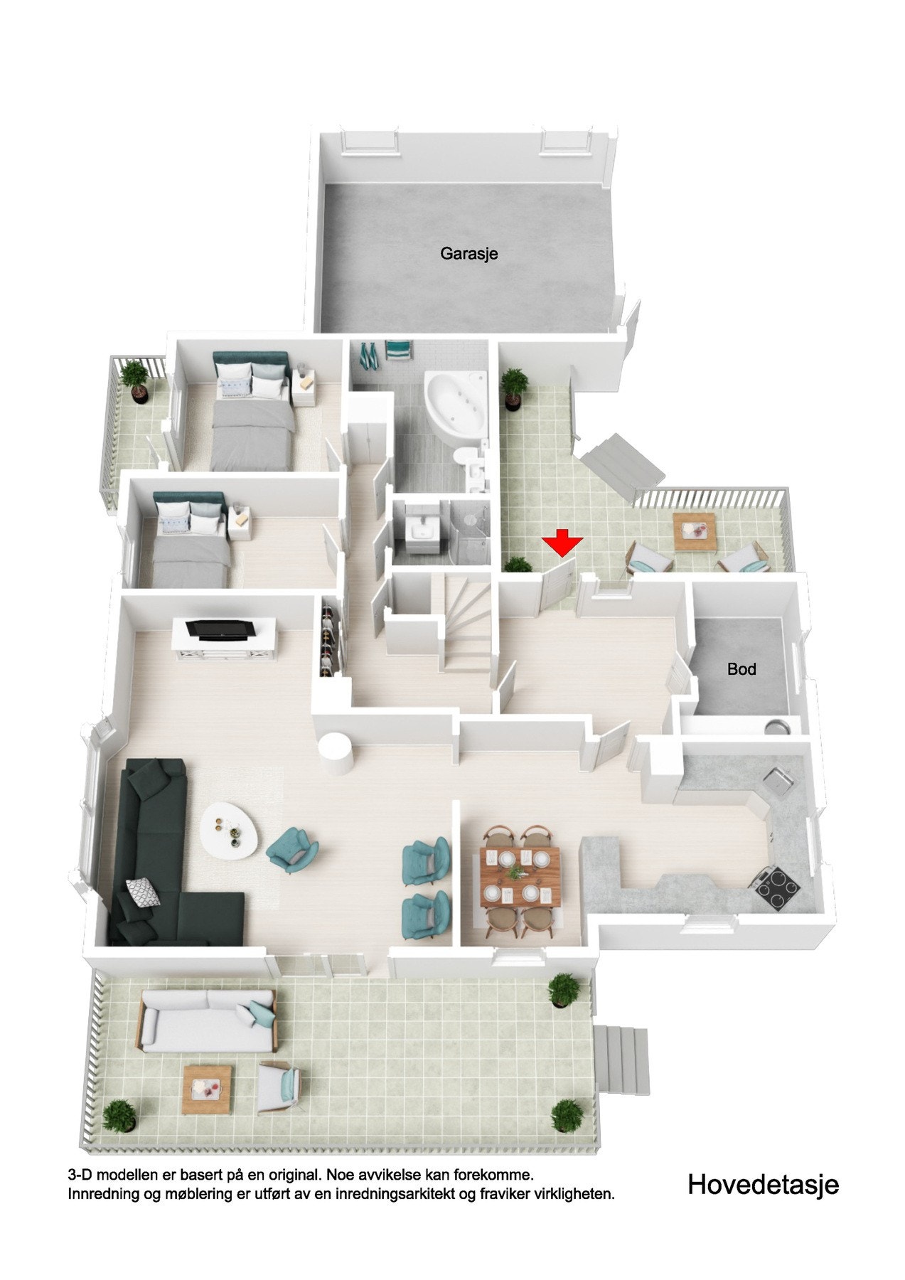 Plantegning 1.etasje Galleribilde