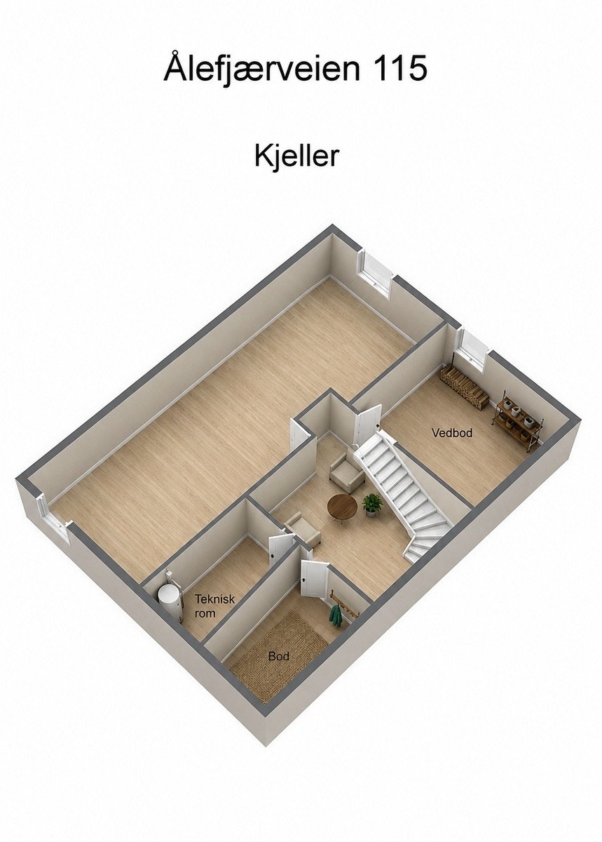 Plantegning kjeller Galleribilde