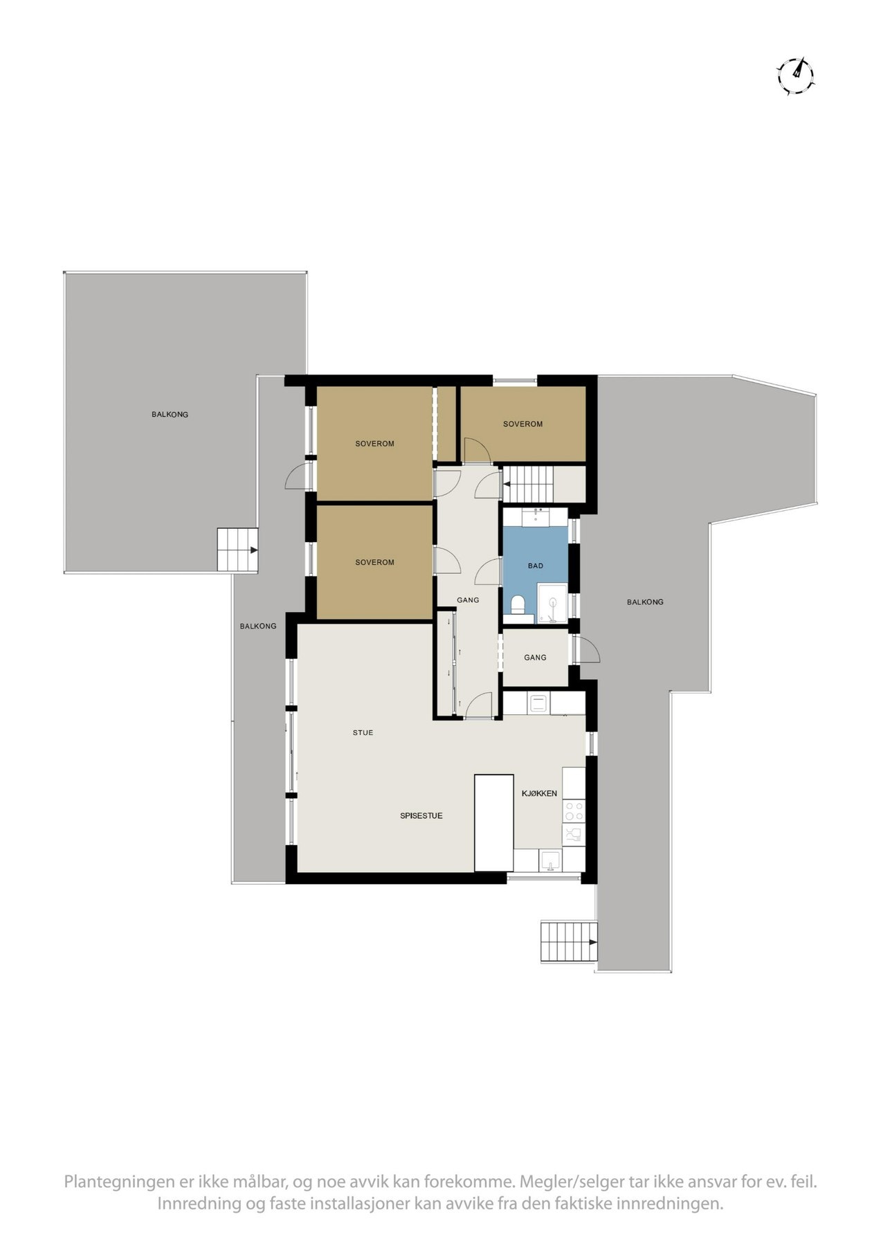 Plantegning 1. etasje Galleribilde