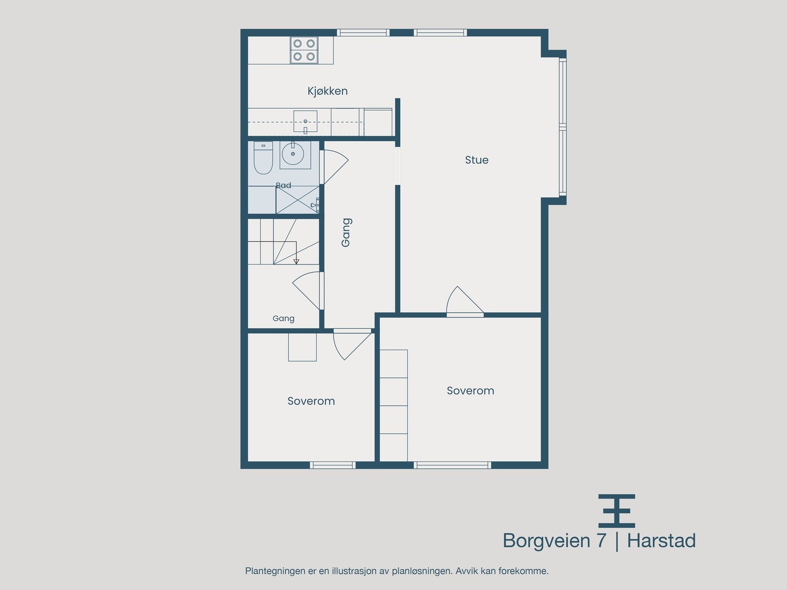 Planløsning 2.etasje / Utleiedel Galleribilde