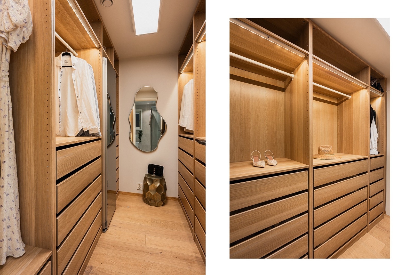 Romslig walk-in-closet i tilknytning til hovedsoverommet. Galleribilde