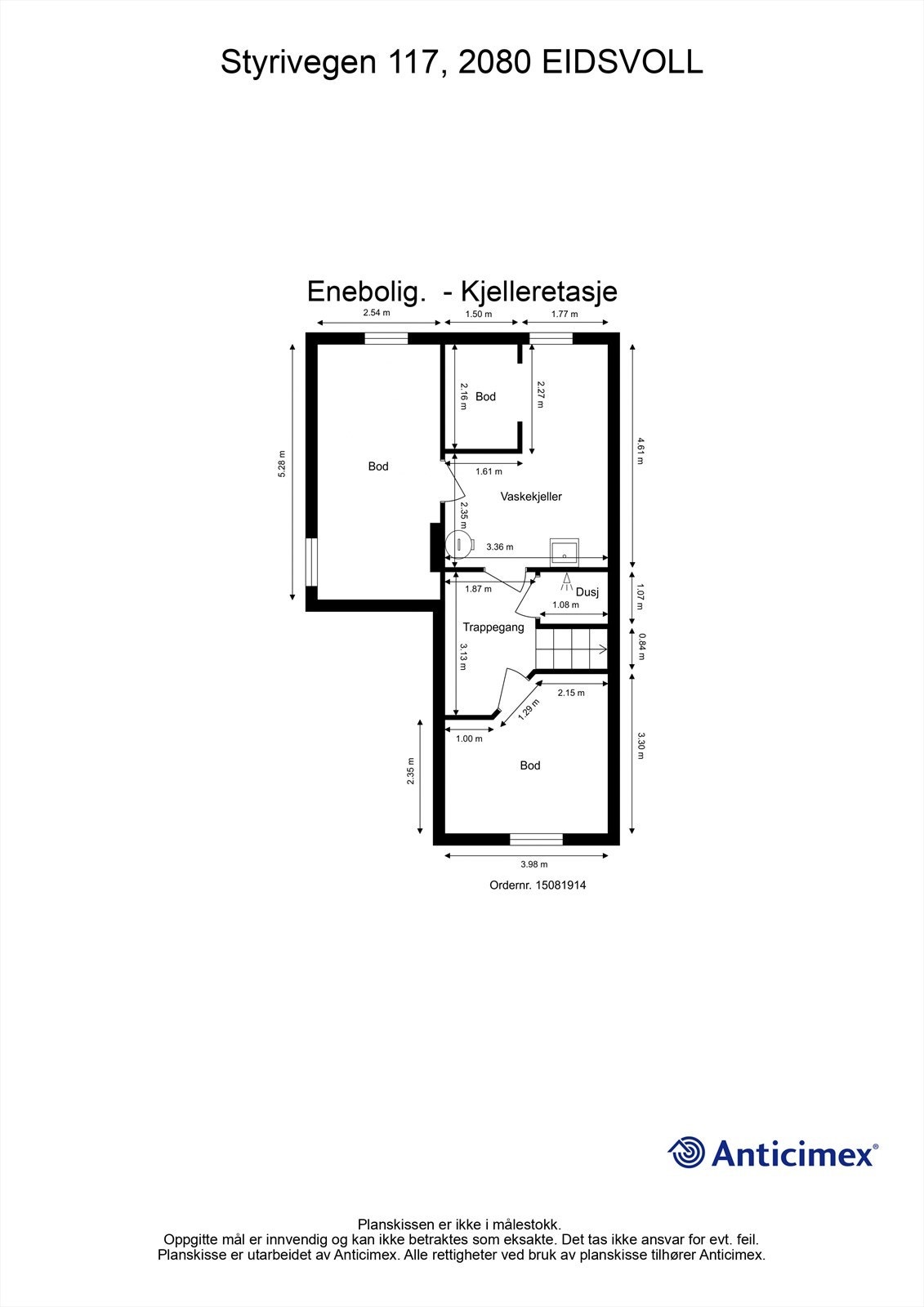 Plantegning kjeller Galleribilde