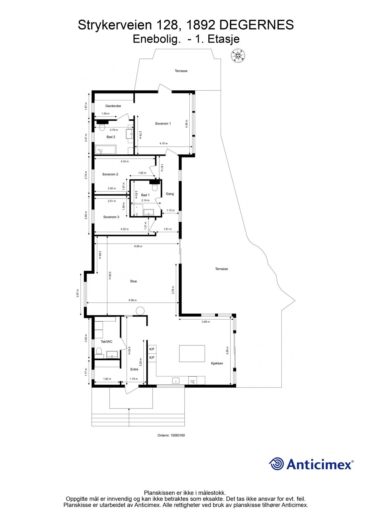 Plantegning: BRA-i: 154m2. Galleribilde