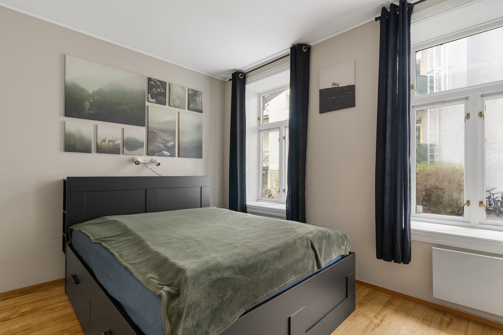 Det tredje soverommet er på 12 m² og er vendt mot bakgården. Galleribilde