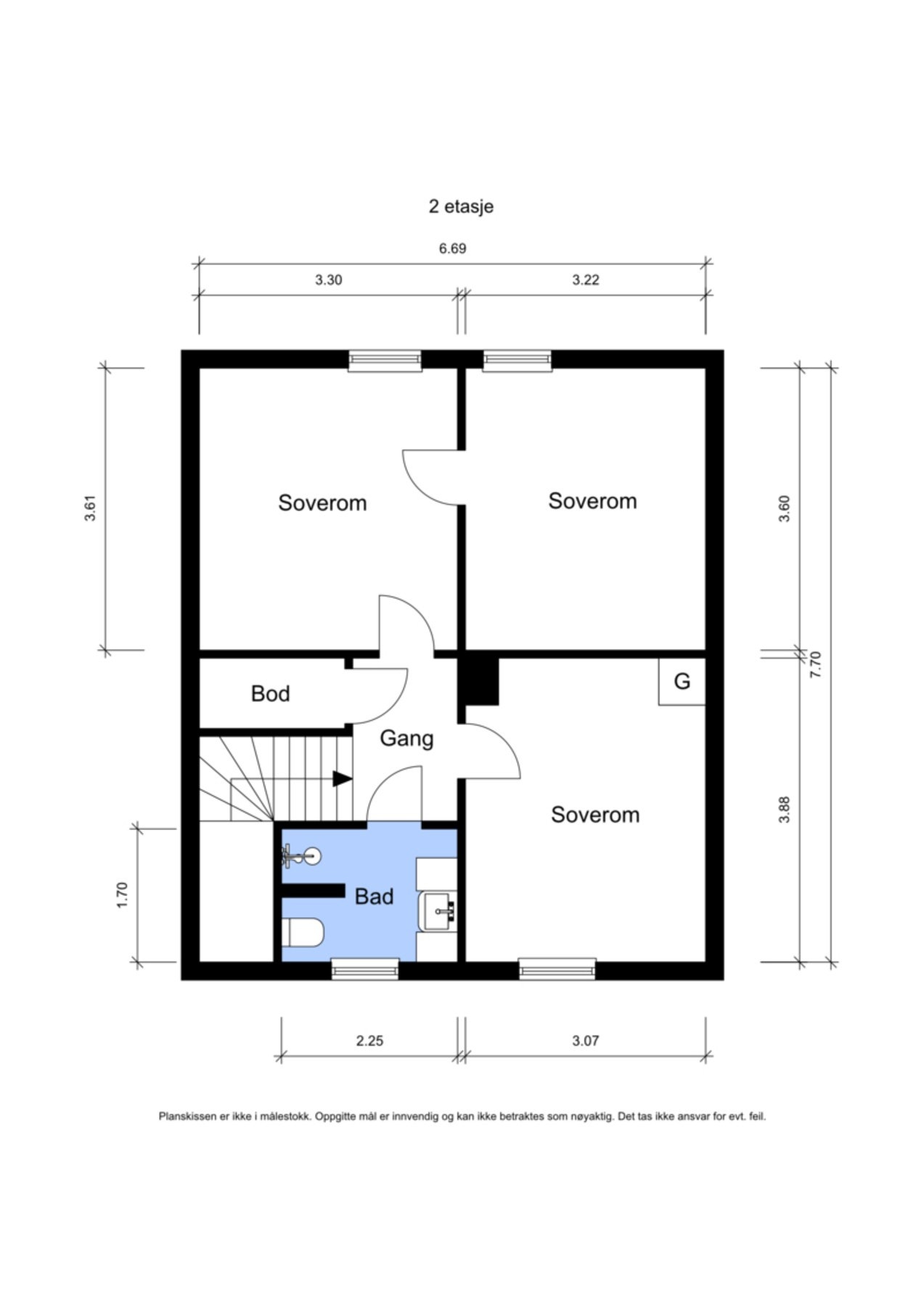 Plantegning 2. etasje. Galleribilde