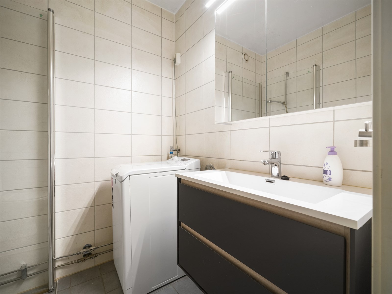 Badet er oppgradert i regi av borettslaget. Galleribilde