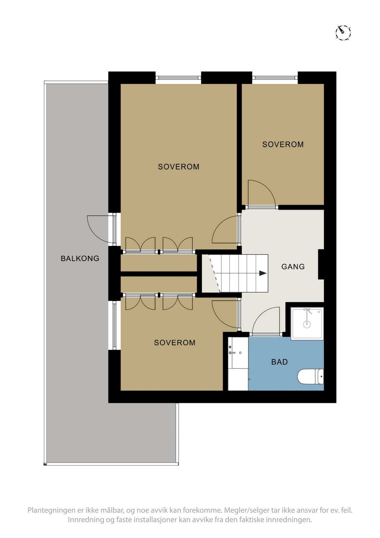 Planskisse loft. Galleribilde