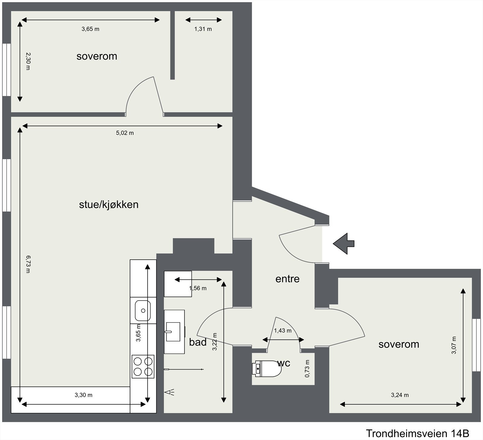 Plantegning 3. Etasje Galleribilde