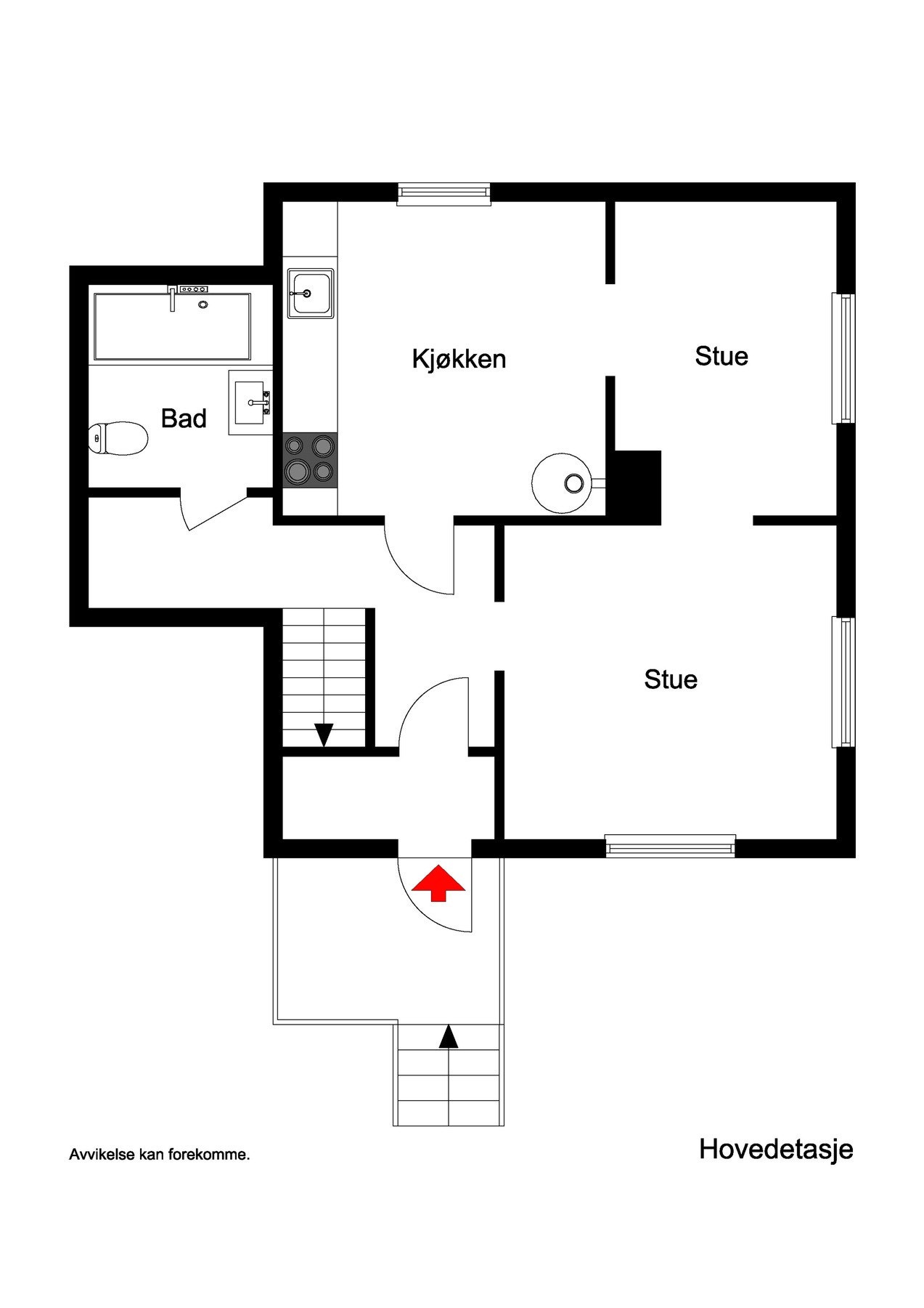 Plantegning 1.etasje Galleribilde
