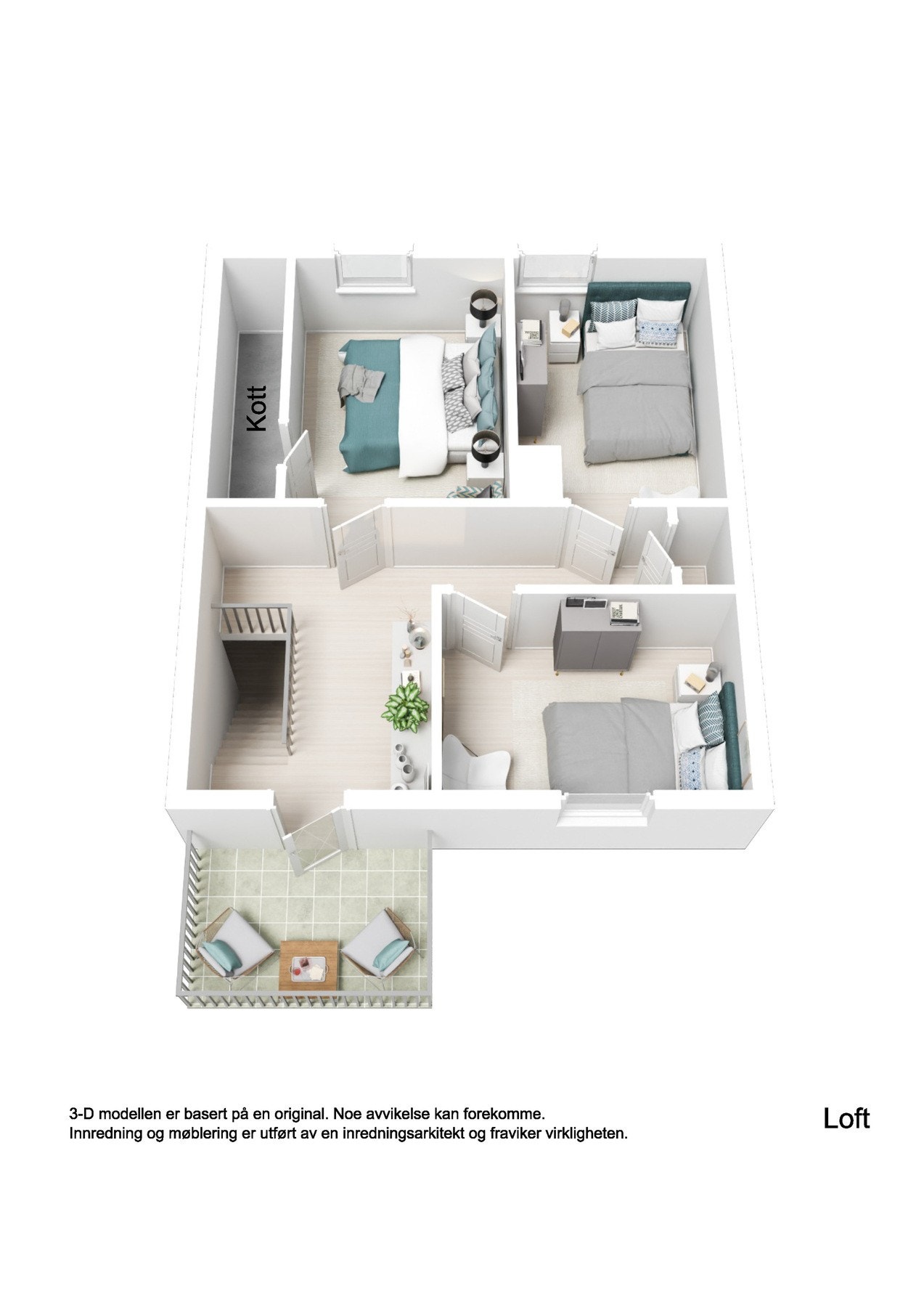 Plantegning loft Galleribilde