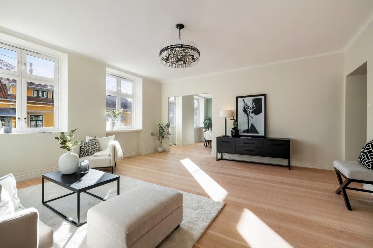 Lekker og gjennomgående 4-roms leilighet med tre soverom Galleribilde