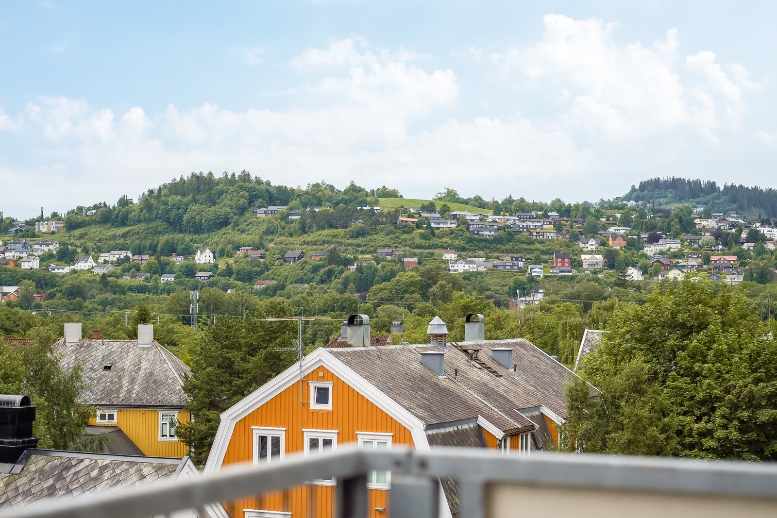 Fine utsiktsforhold mot Byåsen i vestlig retning. Galleribilde