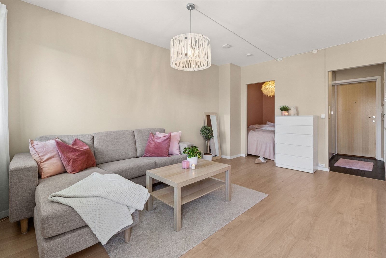 Leiligheten er en arealeffektiv og smart førstegangsbolig. Galleribilde