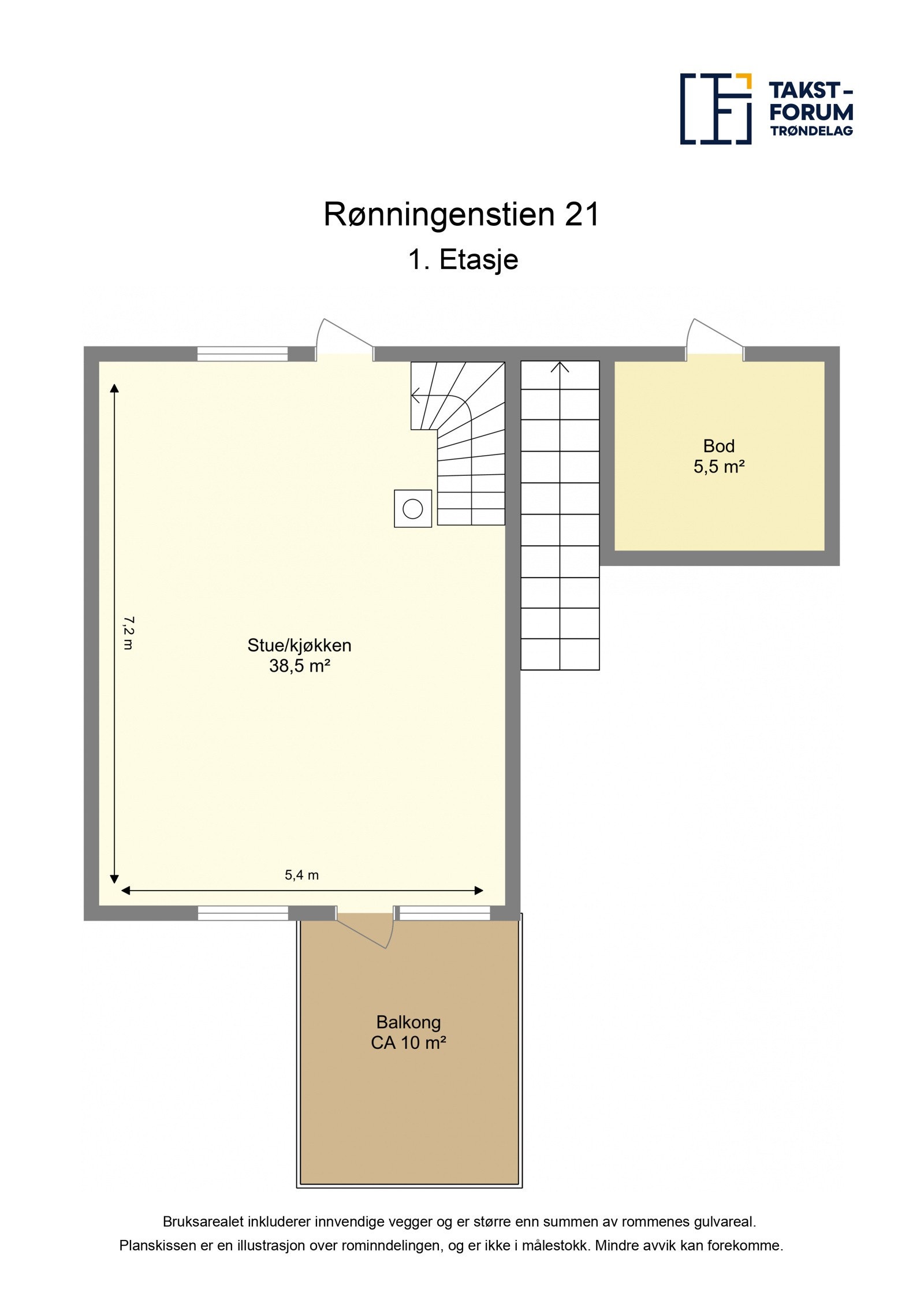 Planskisse 1. etg Galleribilde