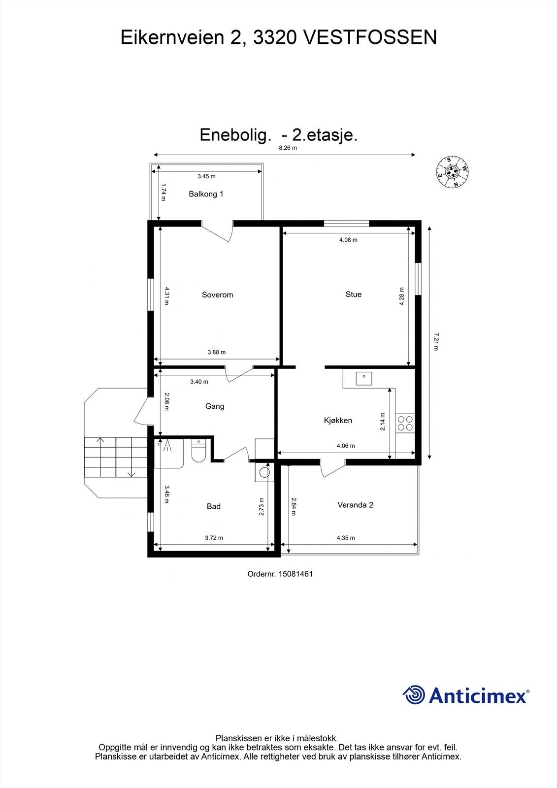 Plantegning 2. etasje Galleribilde