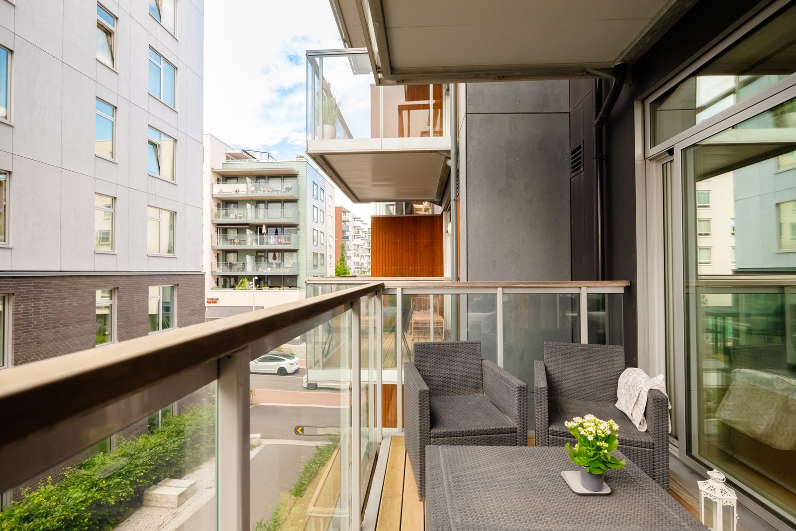 På balkongen er det plass til utemøblement, grill og beplantning. Galleribilde