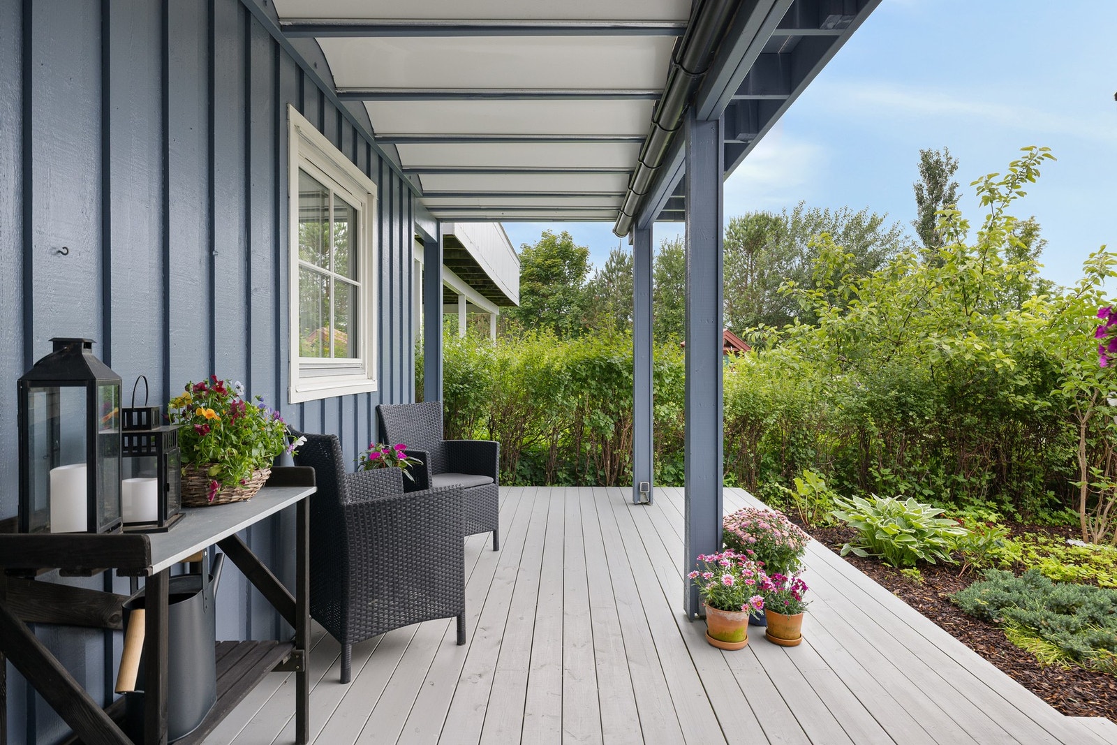 Takoverbygd terrasse på ca. 28 kvm. Galleribilde