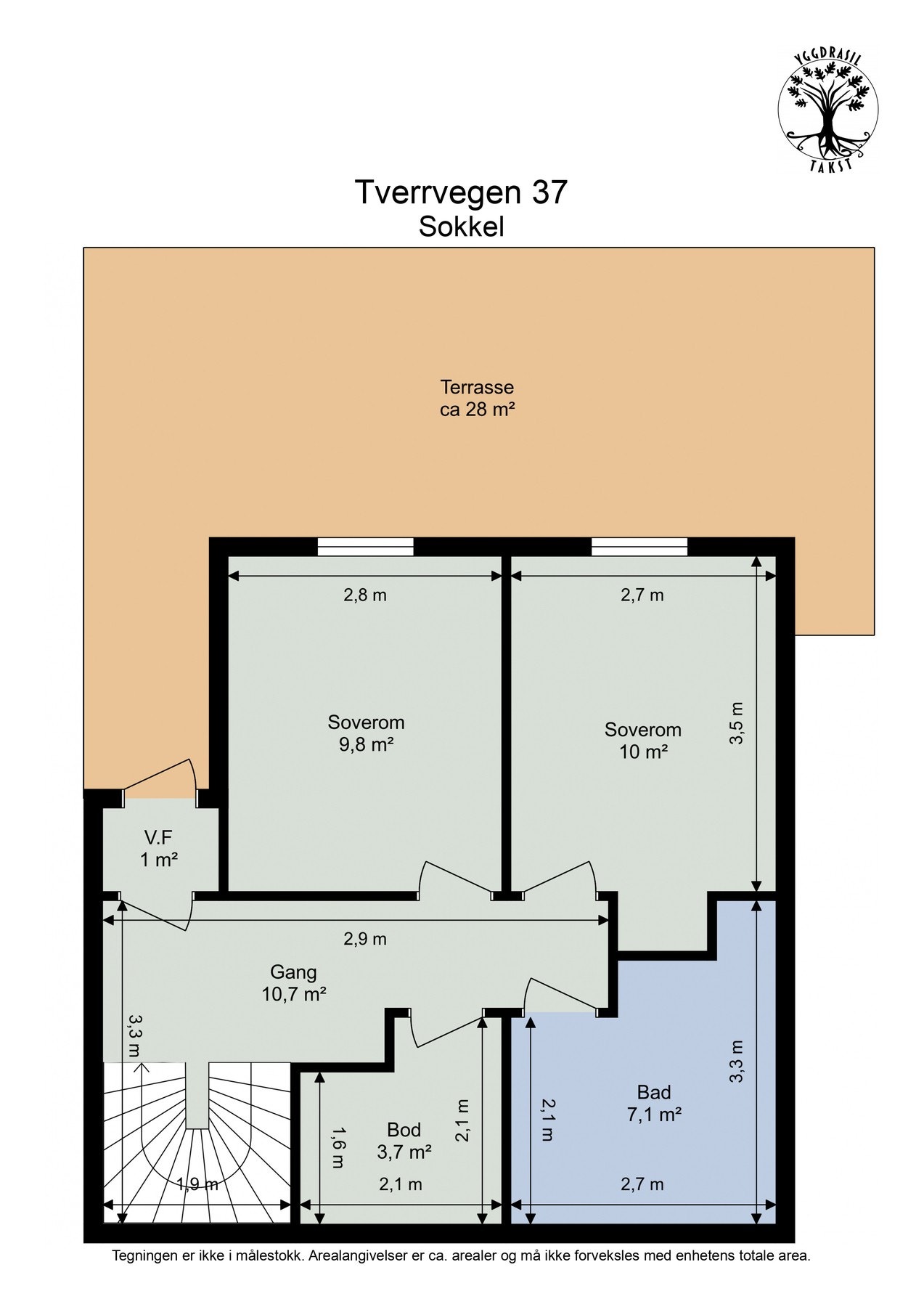 Planskisse sokkel. Galleribilde