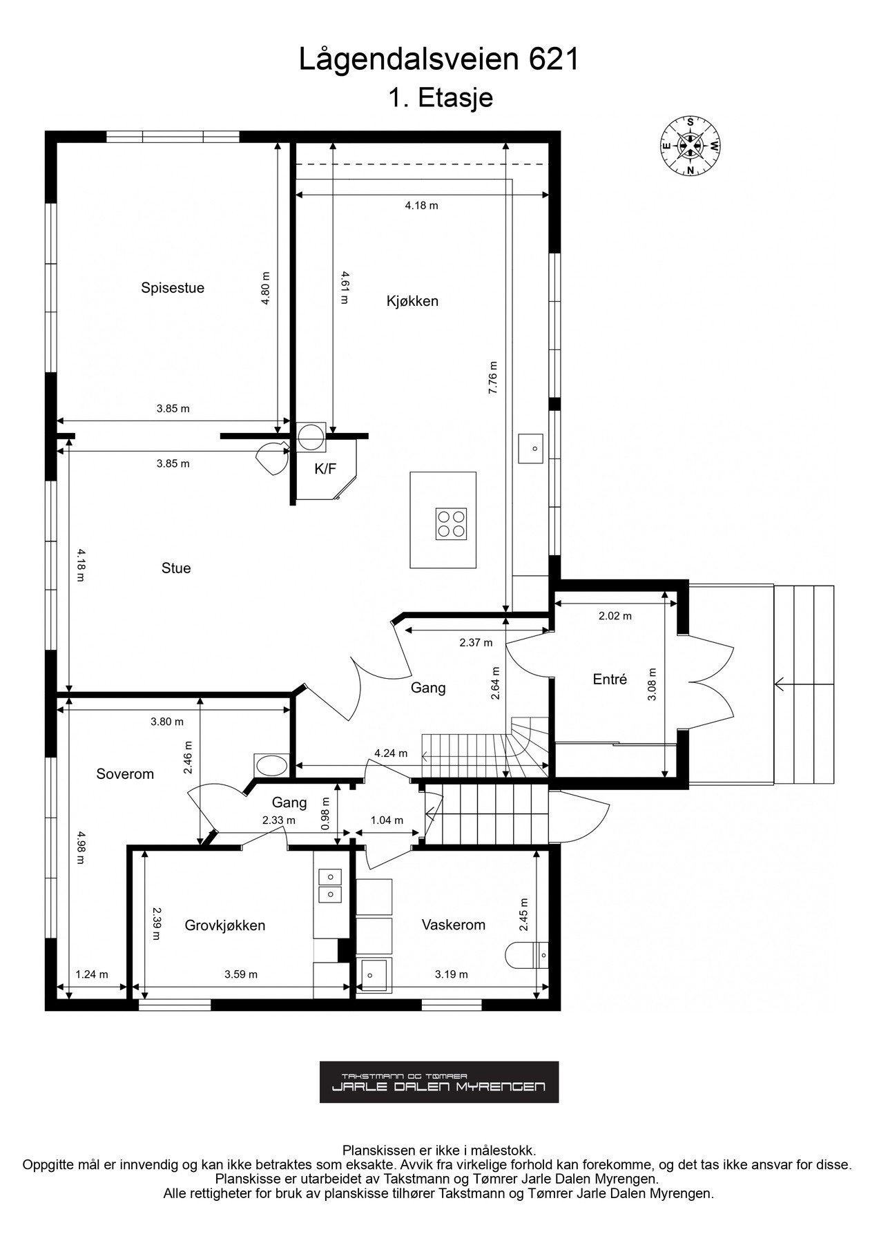 Plantegning 1. etasje Galleribilde