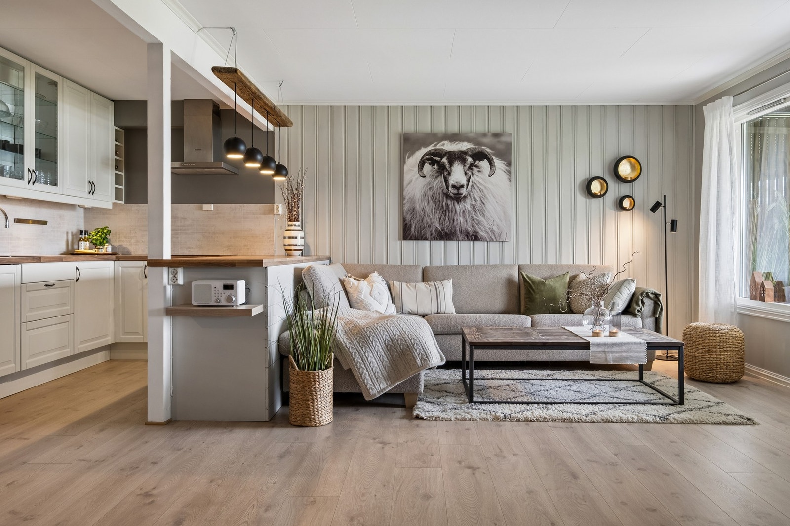 Lyst og moderne oppholdsrom på hele 31m². Galleribilde