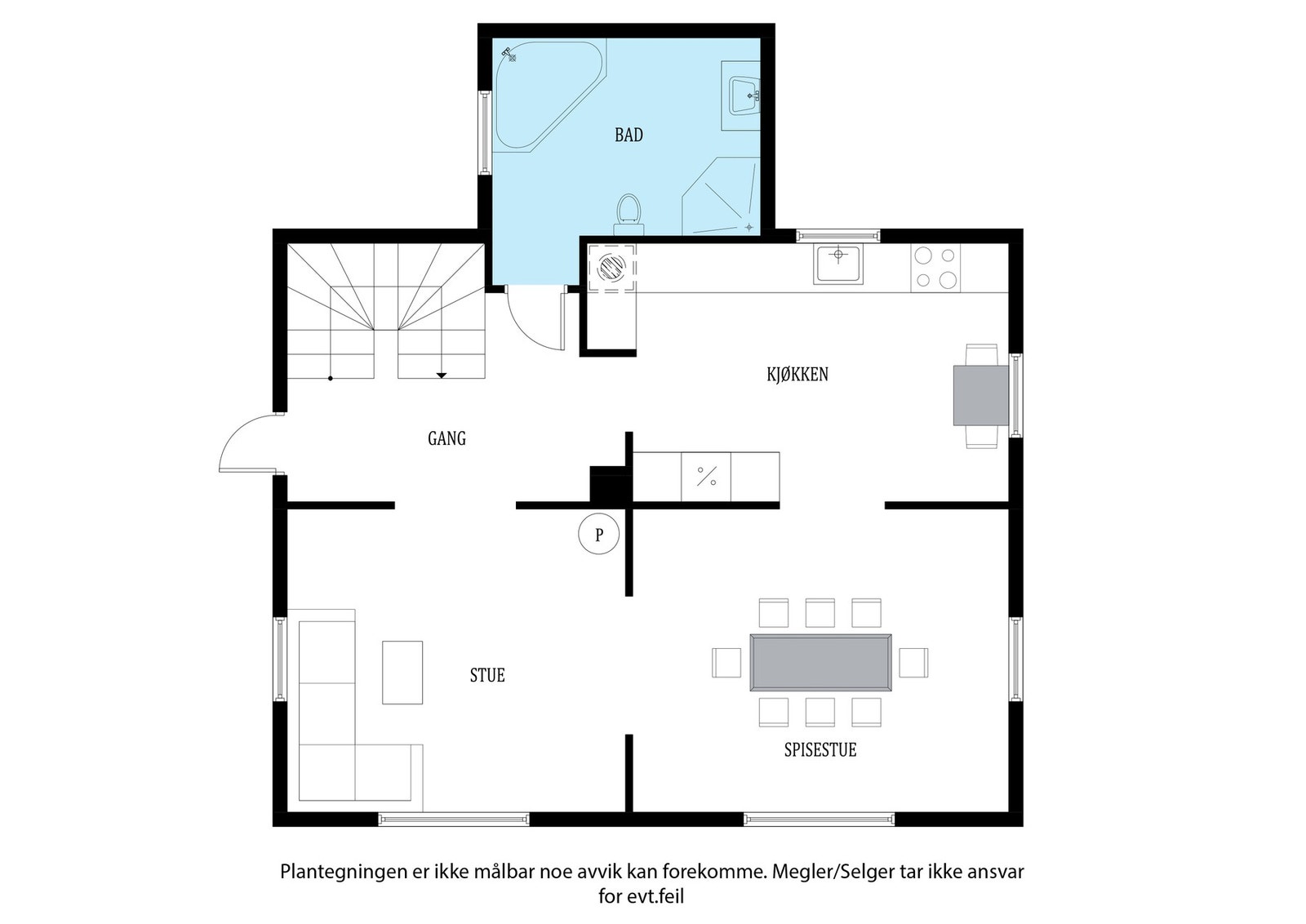 Plantegning hovedetasje Galleribilde