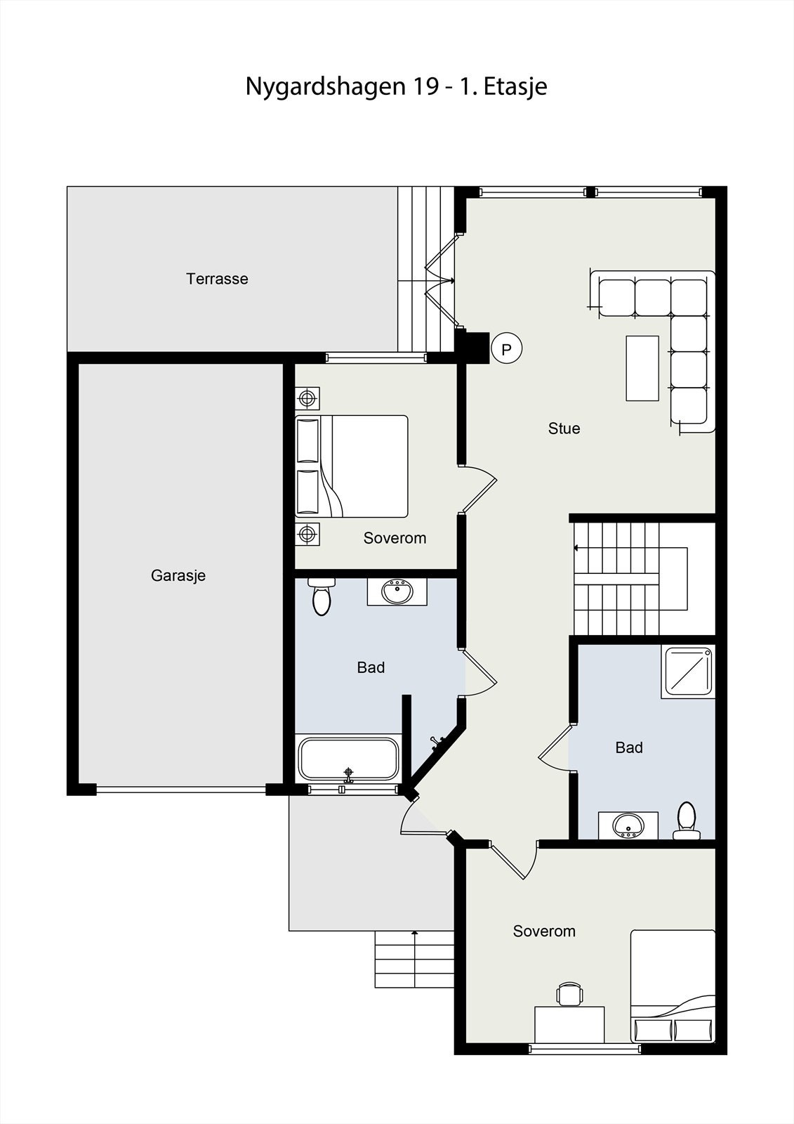 Plantegning 1. Etasje Galleribilde