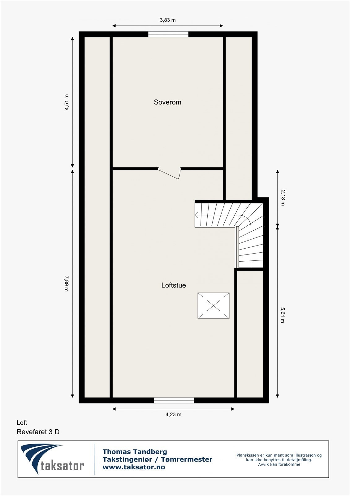 Planskisse - Loftsetasjen Galleribilde