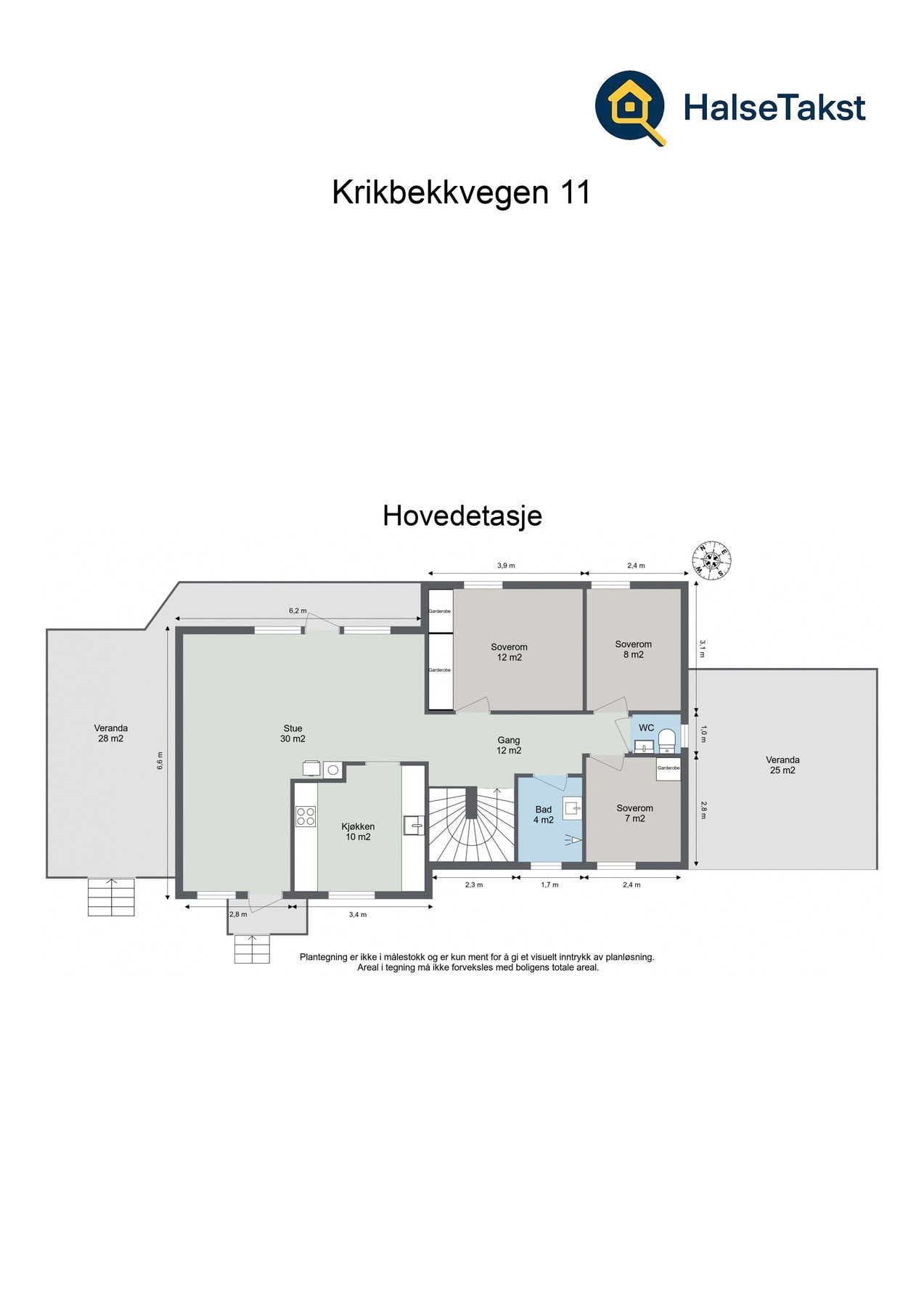Planskisse hovedetasje. Galleribilde