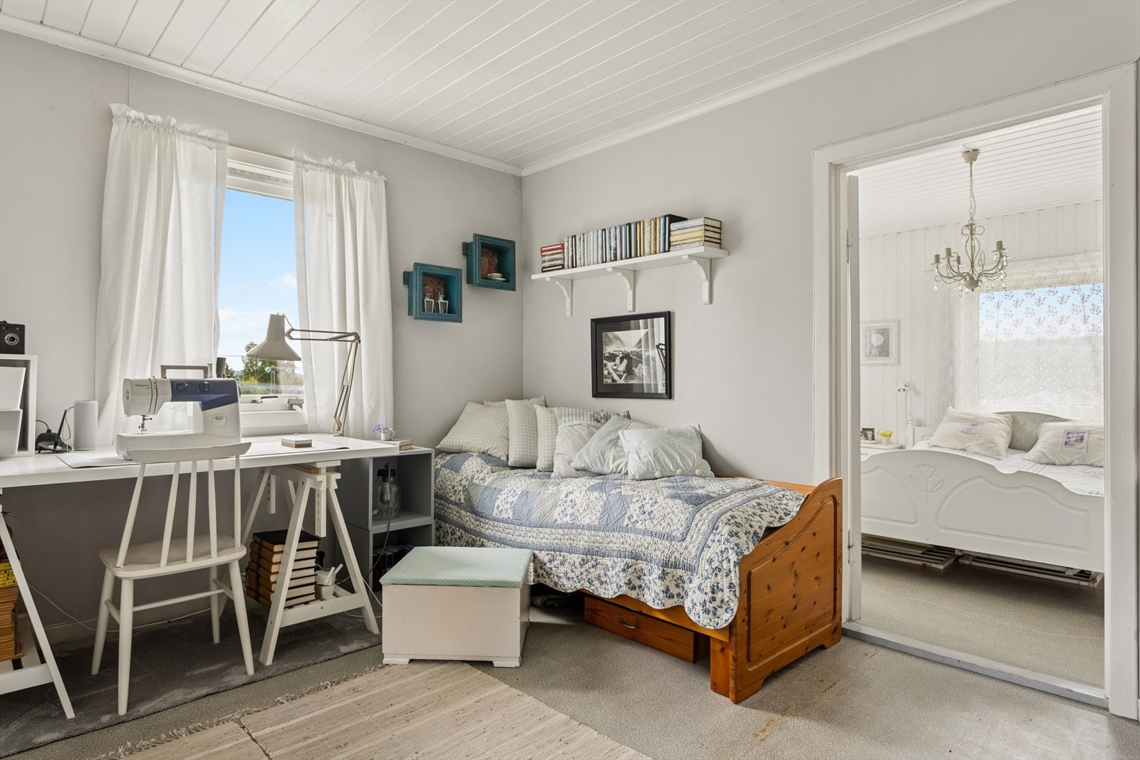 Størrelsen gjør at rommene kan kombinere flere formål. Galleribilde