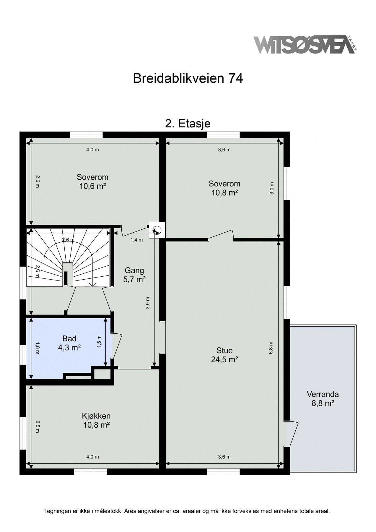 Planskisse 2. etg. Galleribilde
