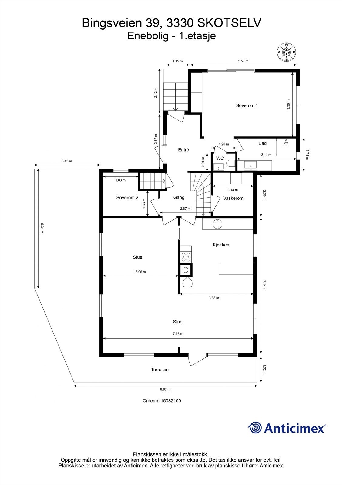 Plantegning 1. etasje Galleribilde