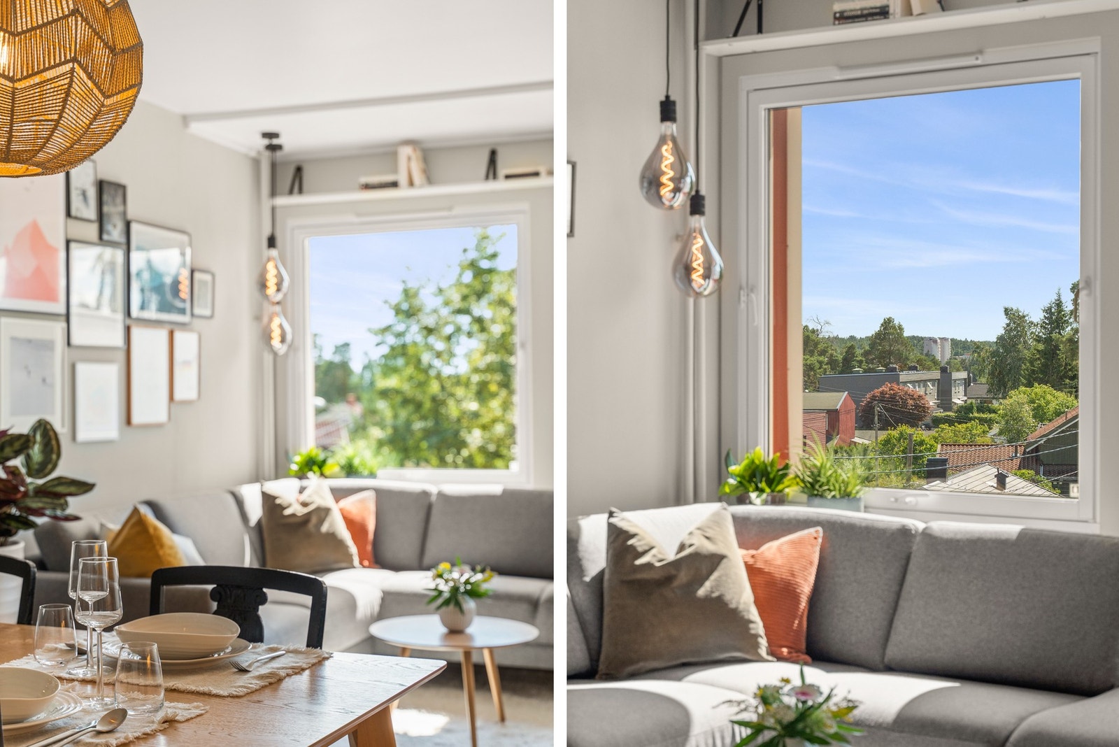 Legg merke til lyset og det grønne utsynet fra leiligheten. Galleribilde