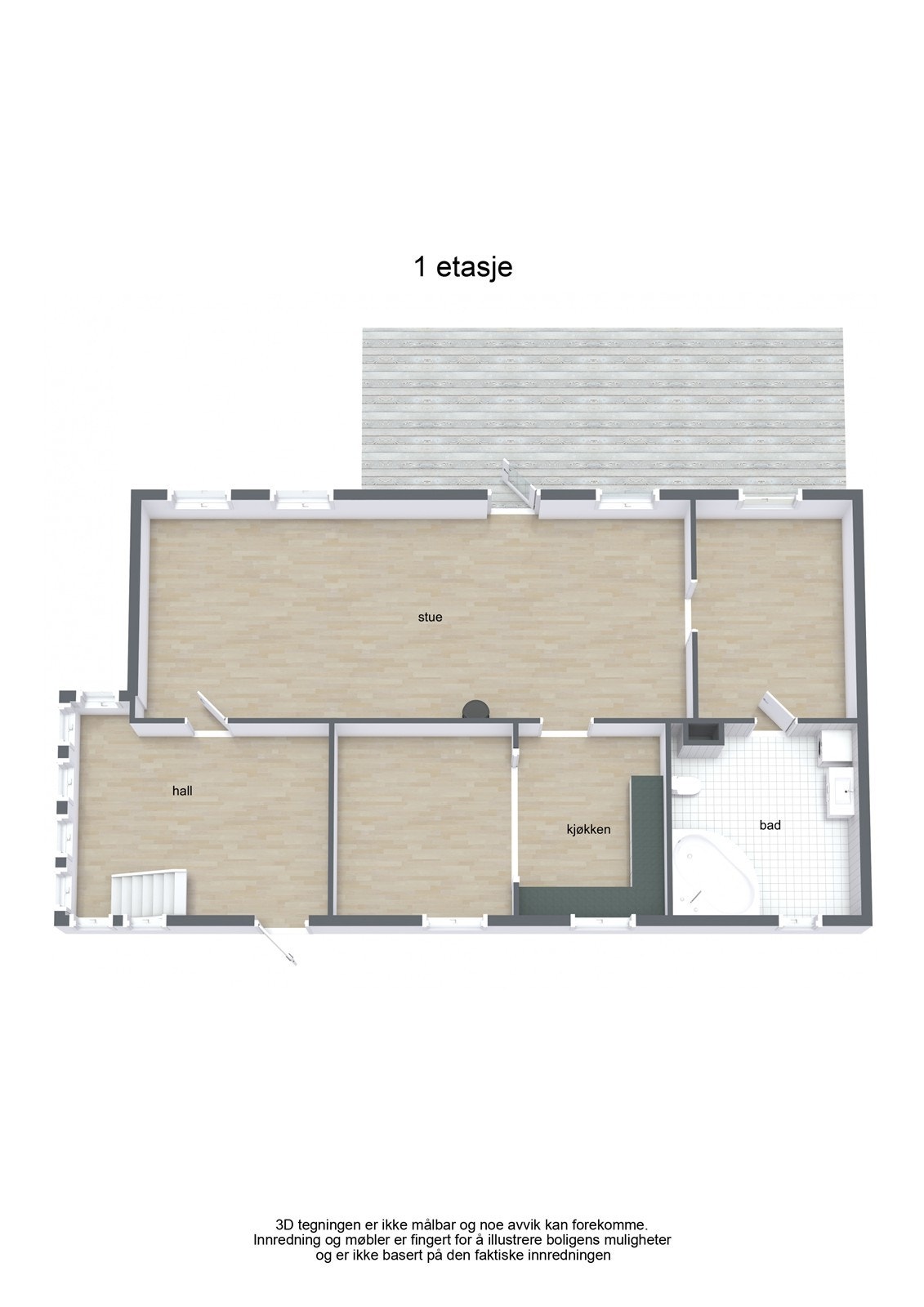 Plantegning 1.etg Galleribilde