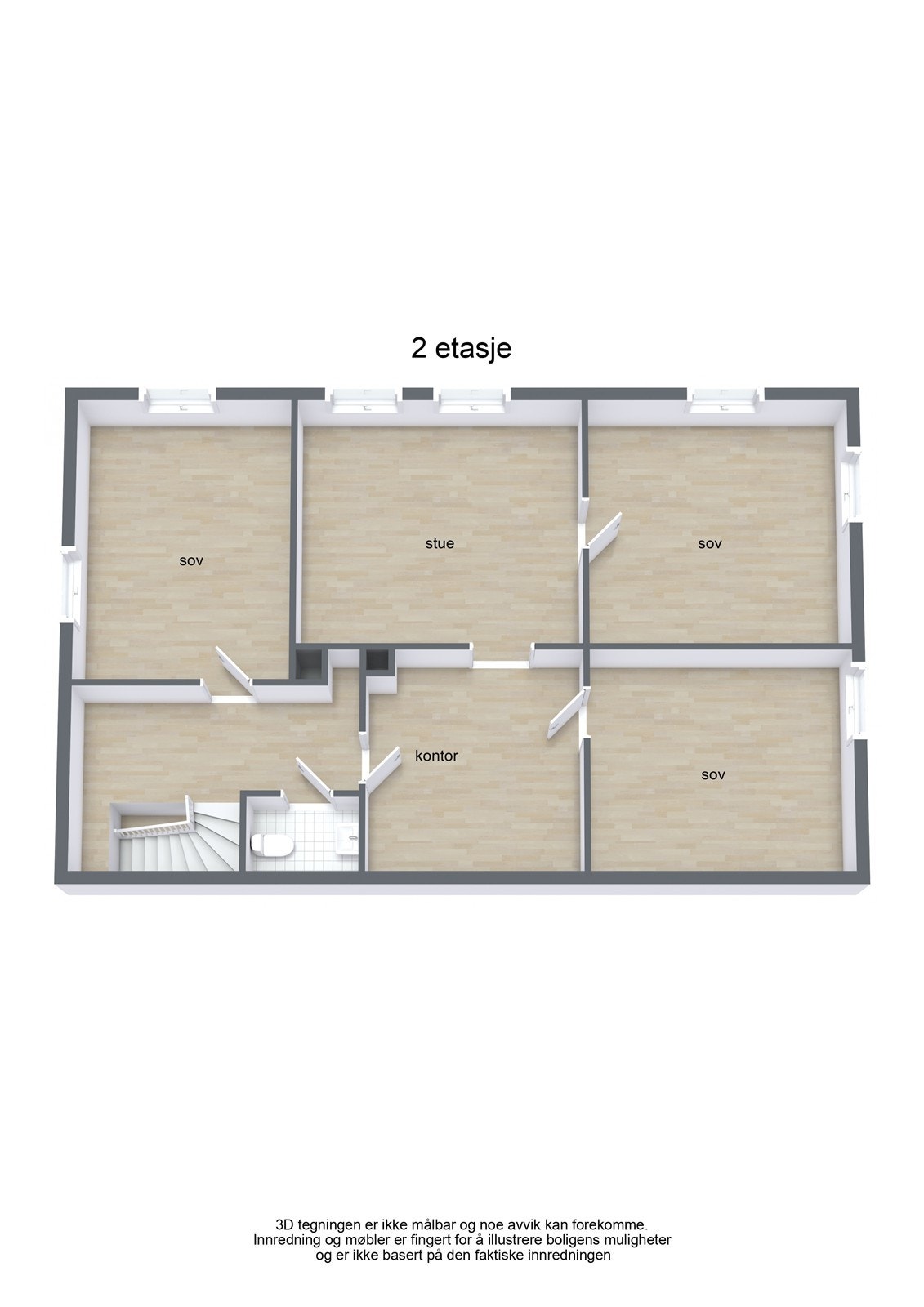 Plantegning 2.etg Galleribilde