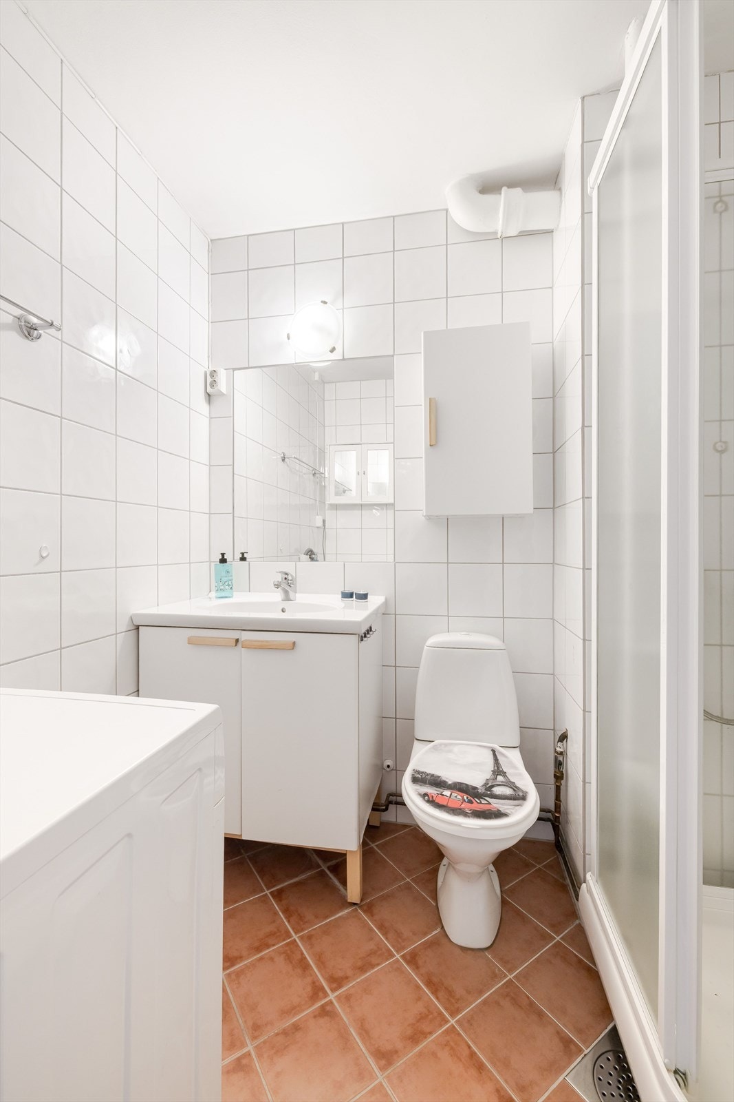 Badet har opplegg til vaskemaskin. Galleribilde