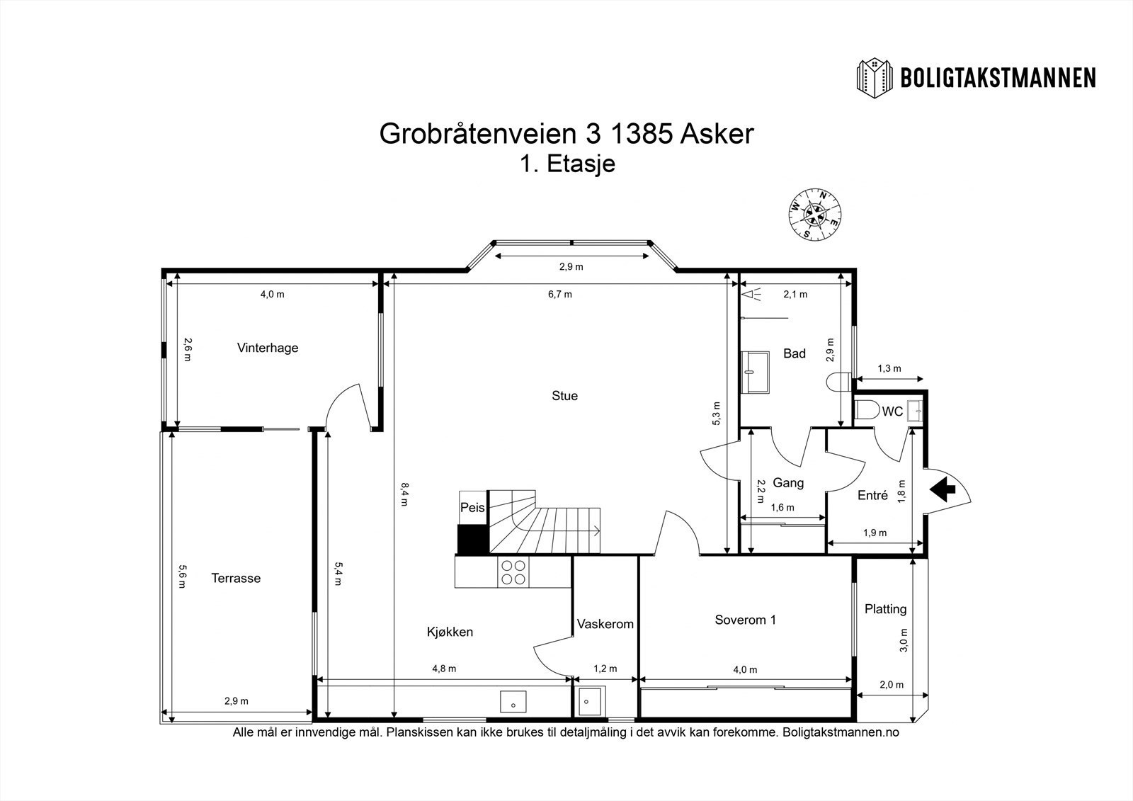 Plantegning 1. etasje. Galleribilde