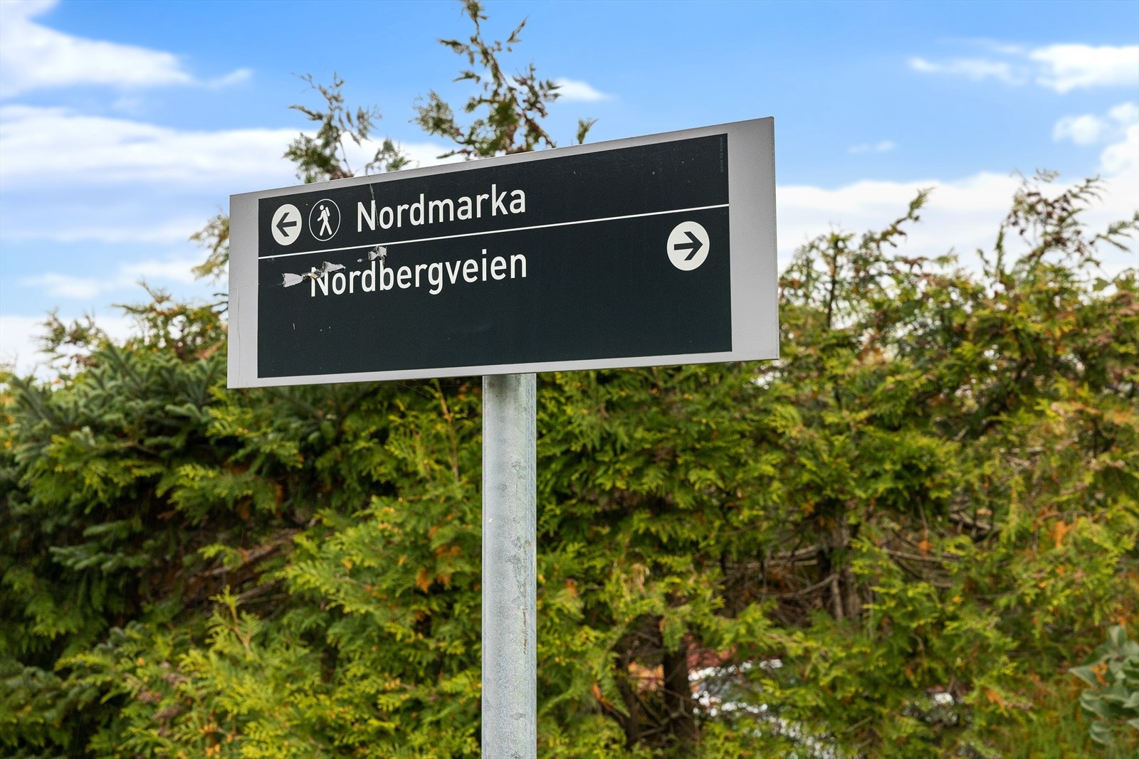 Her har du gangstier som tar deg med ut til Nordmarka. Galleribilde
