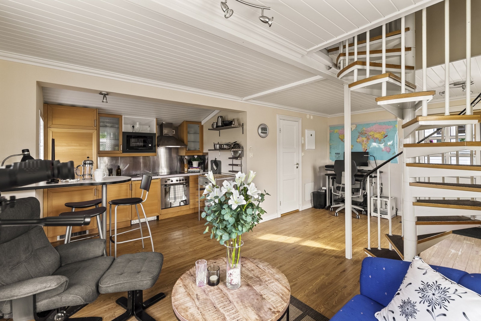 Sidebygningen har en arealeffektiv planløsning. Galleribilde