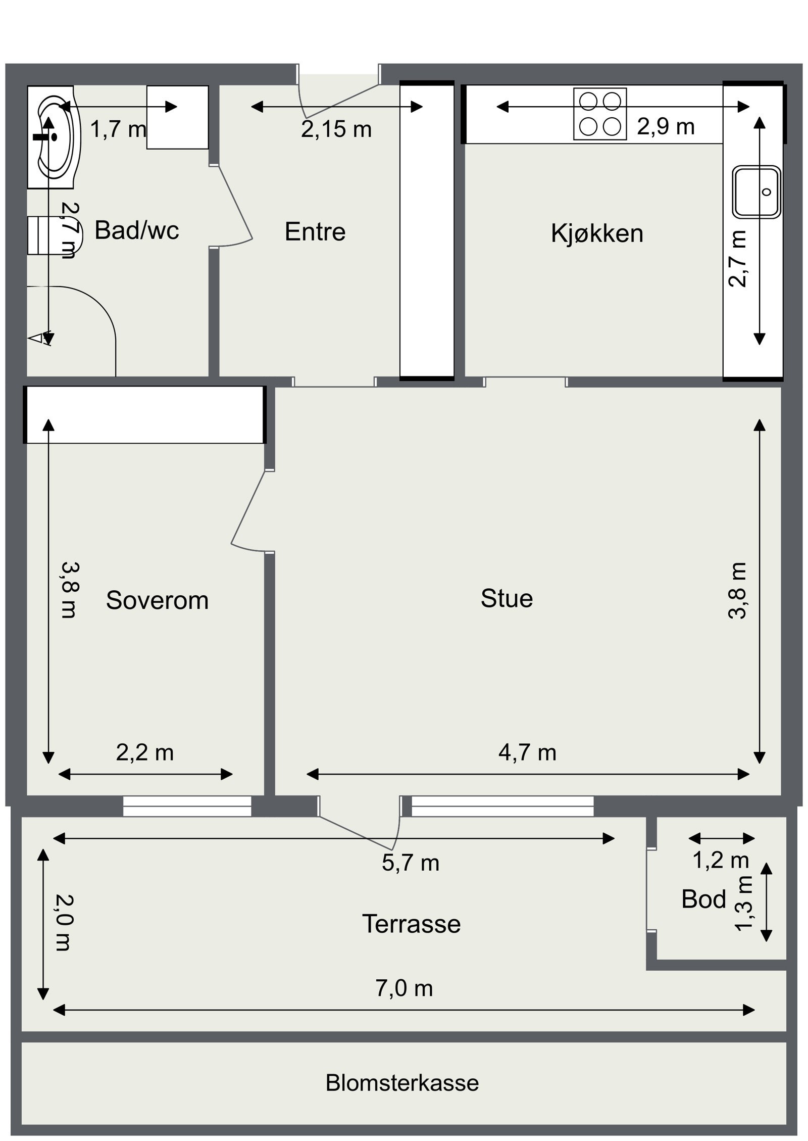 Plantegning Galleribilde