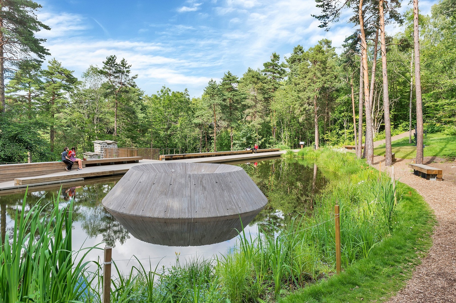 Ekebergparken er en meget populær kunstpark med flotte turstier Galleribilde