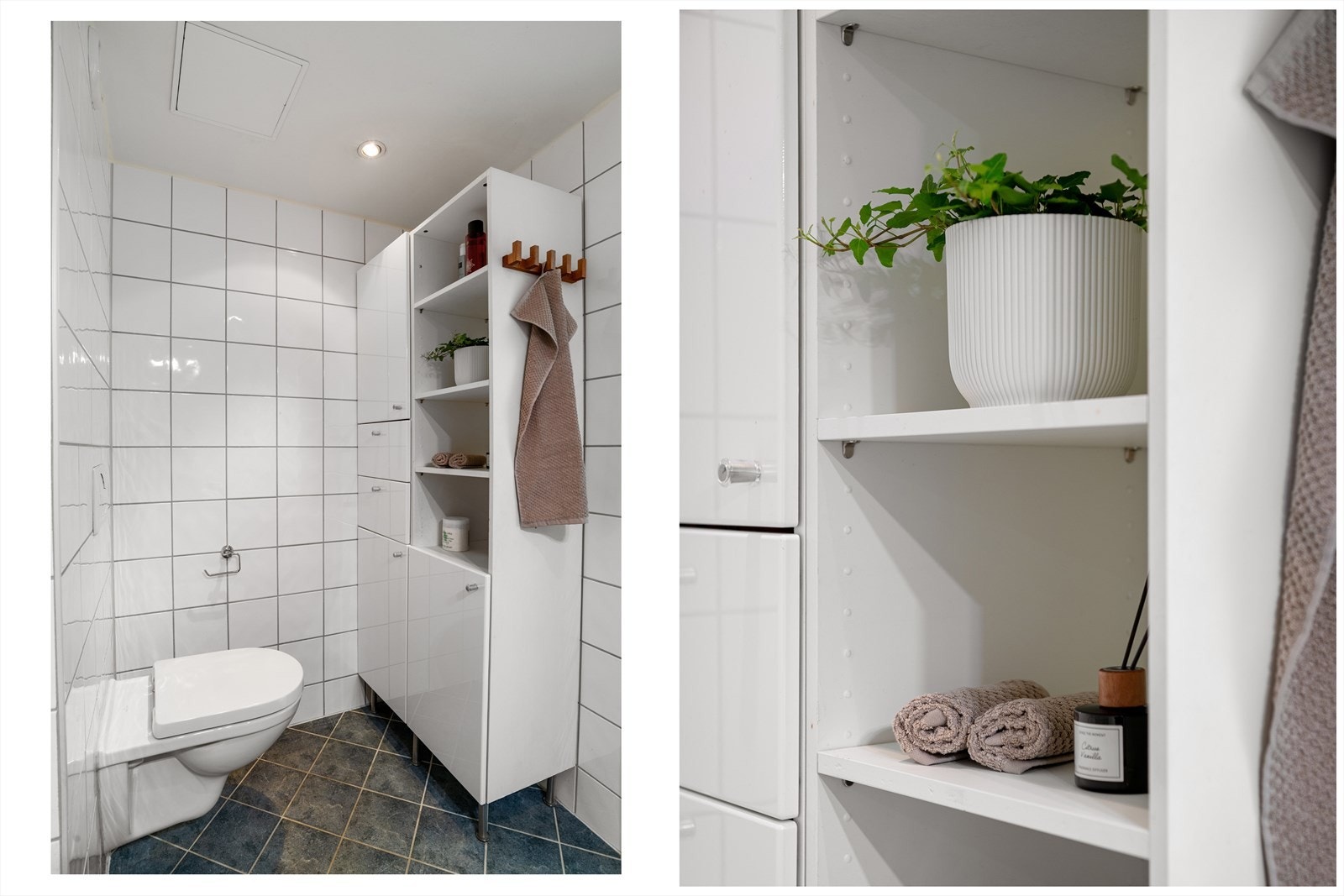 Godt med skapplass på badet også. Det er varmekabler i gulv på bad. Galleribilde