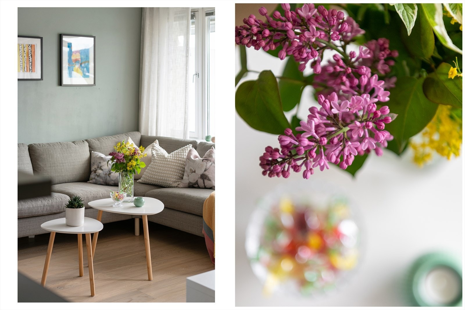 Nydelig en-stavs eikeparkett og slette vegger. Galleribilde