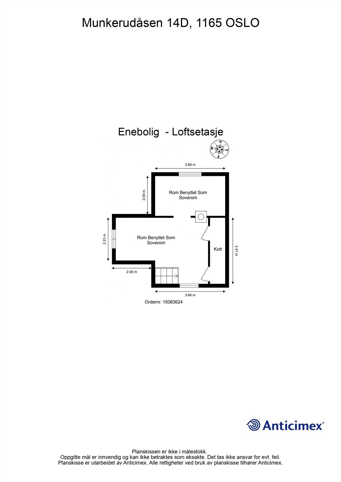 Plantegning loft. Galleribilde