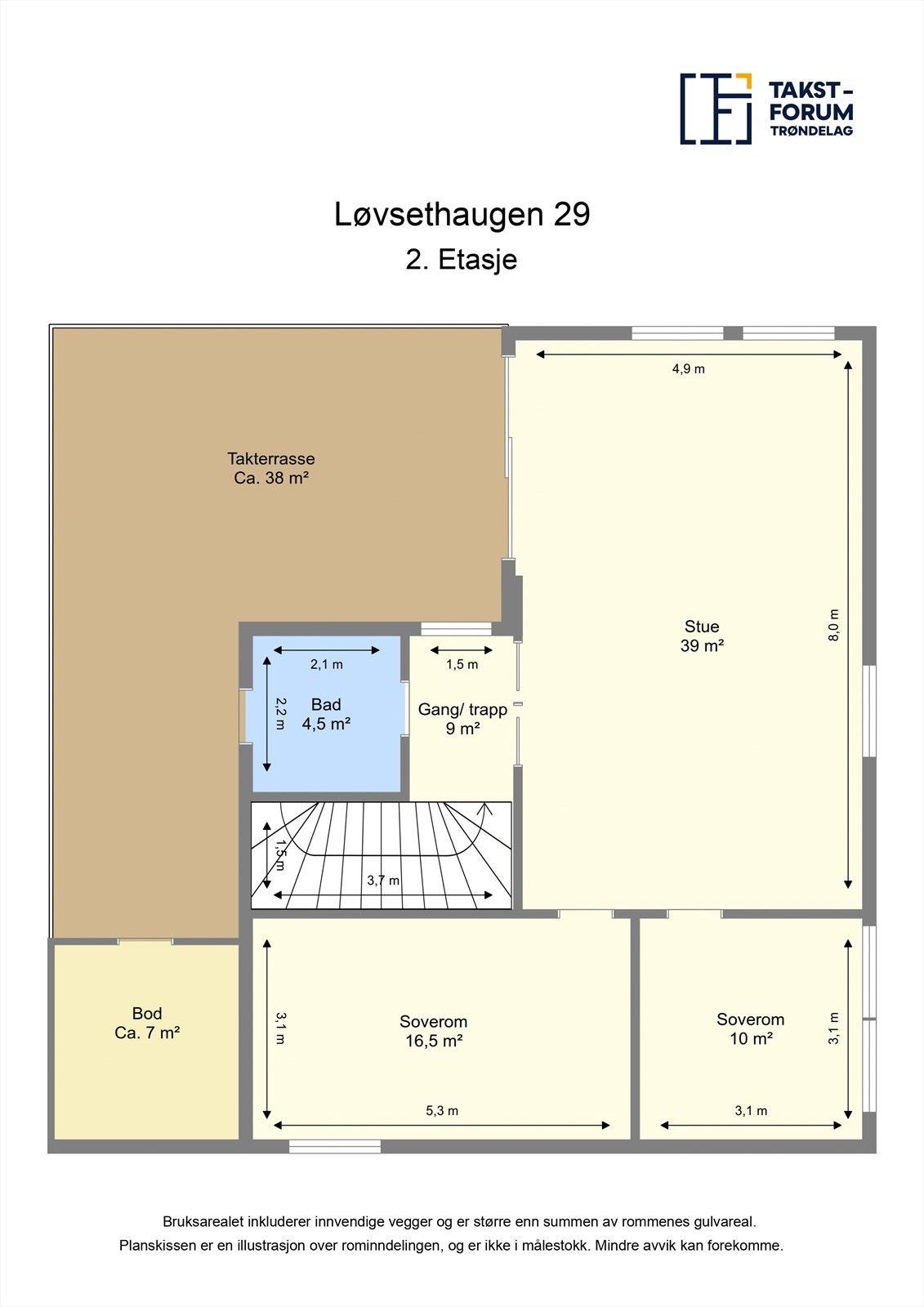 Planskisse 2. etasje. Galleribilde
